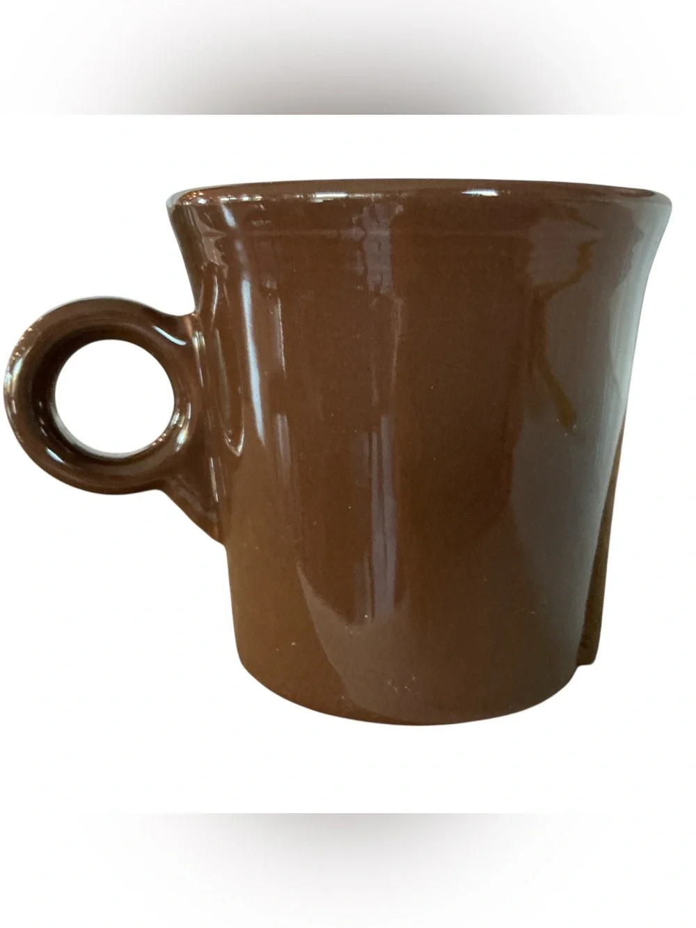 FIESTA Chocolate Brown Coffee Mug “O”Ring Handle Vintage